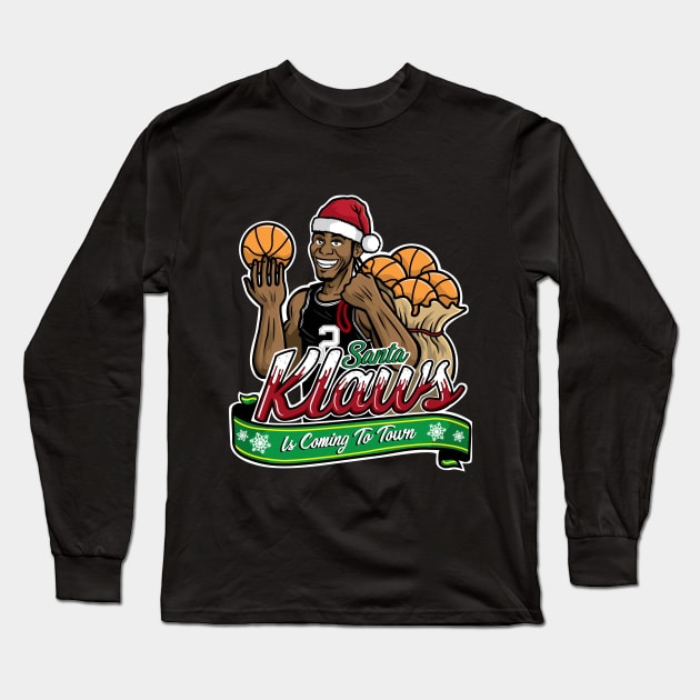 Santa Klaws Is Coming To Town Long Sleeve T-Shirt by normannazar